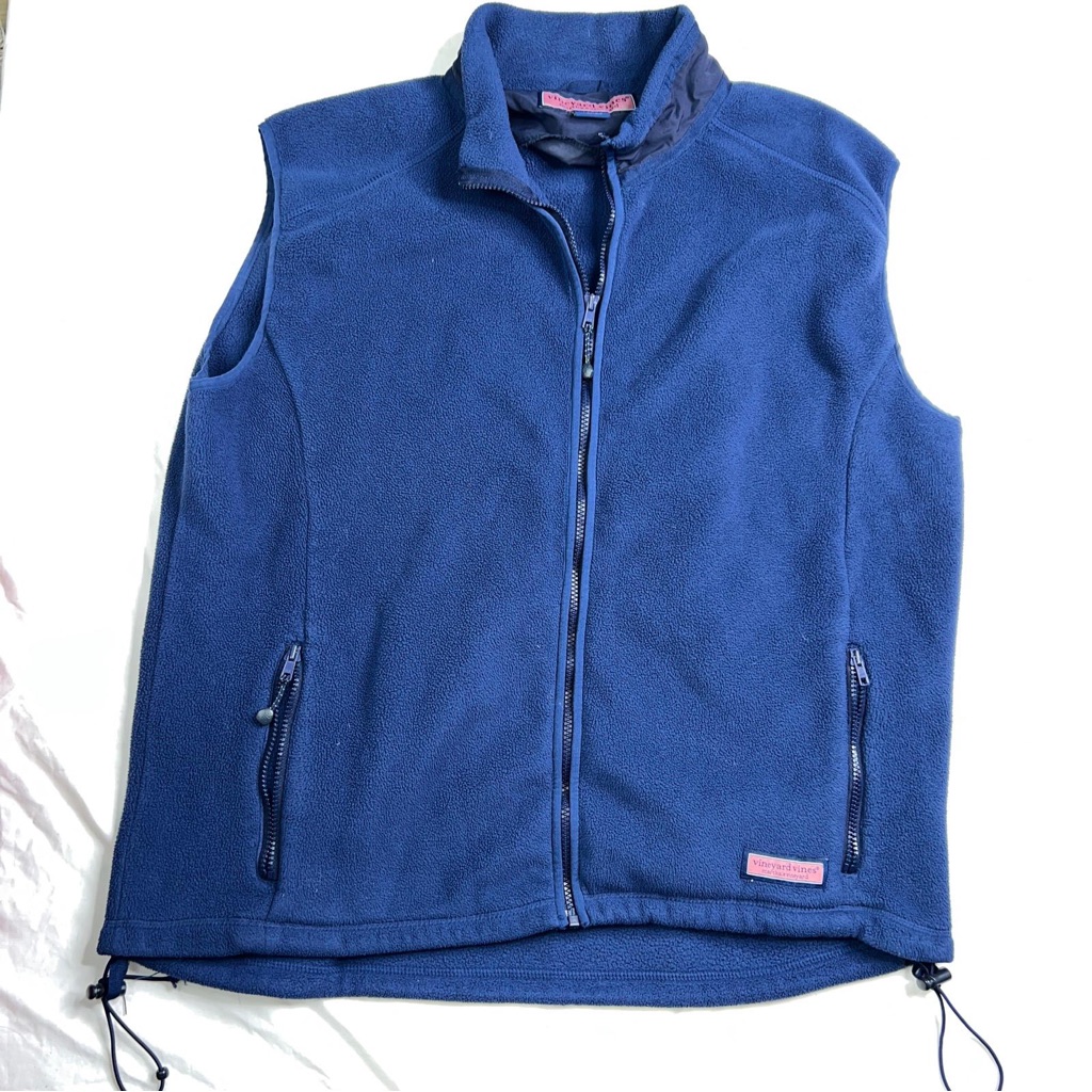 Vineyard Vines Mens Xl Blue Sherpa Fleece Vest Martha’s Vineyard A040823